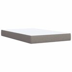 vidaXL Sommier à lattes de lit avec matelas taupe 120x190 cm tissu