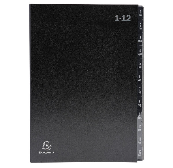 Trieur rigide Economique Ordonator 12 compartiments numériques 24x34cm EXACOMPTA