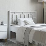 vidaXL Tête de lit métal blanc 100 cm
