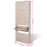 vidaXL Meuble à chaussures en bois avec 5 compartiments Aspect chêne