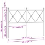vidaXL Tête de lit de remplacement métal blanc 120 cm