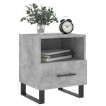 vidaXL Table de chevet gris béton 40x35x47 5 cm bois d’ingénierie