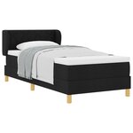 Sommiers Box Spring avec Matelas VidaXL Noir 90x200 cm Tissu