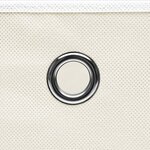 vidaXL Boîtes de rangement 4 Pièces Blanc 32x32x32 cm Tissu