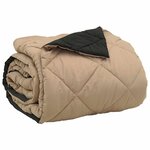 vidaXL Duvet d'été simple Noir et Taupe 240 x 200 cm Microfibre