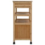 vidaXL Chariot de Cuisine avec Roues Naturel 59 5 x 36 x 82 cm Bambou