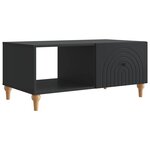 vidaXL Table basse Noir 90 x 50 x 40 cm Bois d'ingénierie