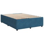 vidaXL Sommier à lattes de lit et matelas bleu 140x200 cm velours