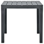 vidaXL Table de jardin Anthracite 78x78x72 cm Plastique