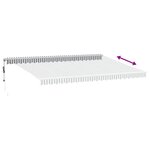 vidaXL Auvent rétractable automatique anthracite et blanc 500x300 cm