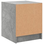 vidaXL Tables de chevet et portes vitrées 2 Pièces gris béton 35x37x42 cm