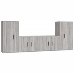 vidaXL Ensemble de meubles TV 4 Pièces Sonoma gris Bois d'ingénierie
