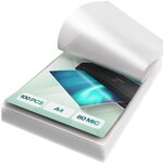 ACROPAQ 100 Pochettes de Plastification A4 80 microns- Avec 100 feuilles plastifieuse- Standard- Brillantes- Coins arrondis
