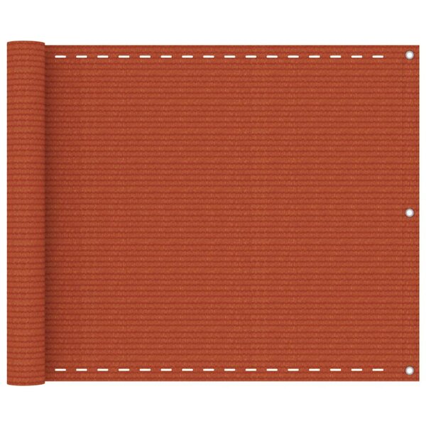 vidaXL Écran de balcon Orange 75x400 cm PEHD