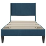 vidaXL Cadre de lit avec tête de lit Bleu 90 x 190 cm Velours