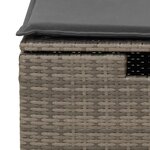 vidaXL Salon de jardin 6 Pièces avec coussins gris résine tressée