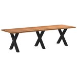 vidaXL Table à manger marron clair bois de chêne massif rectangulaire