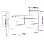 vidaXL Banc d'entrée 80x40x43 cm Bois de pin massif