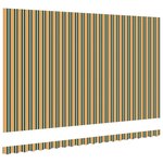 vidaXL Toile de rechange pour store banne Vert et jaune 500 × 300 cm