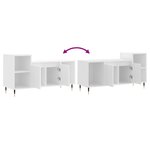 vidaXL Meuble TV Blanc 100x35x55 cm Bois d'ingénierie