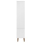vidaXL Armoire à vitrine MOLDE Blanc 90x35x175 cm Bois de pin massif