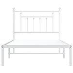 vidaXL Cadre de lit métal sans matelas et tête de lit blanc 100x190 cm