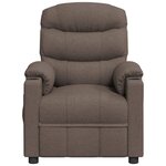 vidaXL Fauteuil électrique de massage Taupe Tissu