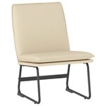 vidaXL Chaise longue Crème 52x75x76 cm Tissu