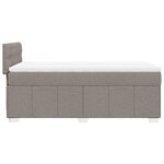 vidaXL Sommier à lattes de lit avec matelas Taupe 100x200 cm Tissu