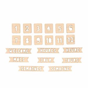 Set 68 Silhouettes Naissance - Bois