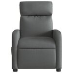 vidaXL Fauteuil inclinable électrique Gris foncé Tissu