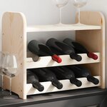 vidaXL Casier à vin avec panneau supérieur 43x25x37 cm bois pin massif