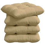 vidaXL Coussins de siège 4 pc Tissu en velours côtelé Vert gris