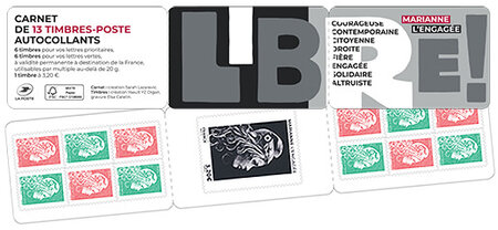 Carnet 13 timbres Marianne l'engagée - Salon d'Automne