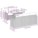 vidaXL Salon de jardin avec coussins 6 Pièces beige résine tressée
