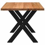 vidaXL Table à manger marron clair bois de chêne massif rectangulaire
