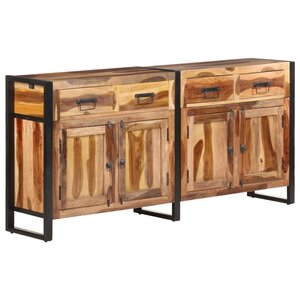 vidaXL Buffet 172x35x80 cm Bois d'acacia solide avec finition miel