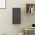 vidaXL Meuble TV Gris 30 5x30x60 cm Bois d’ingénierie