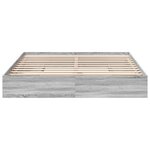 vidaXL Cadre de lit et tiroirs sonoma gris 200x200cm bois d'ingénierie