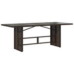vidaXL Ensemble à manger de jardin et coussins 9 Pièces marron poly rotin