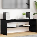vidaXL Meuble TV Chêne noir 100 x 35 x 40 cm Bois d'ingénierie