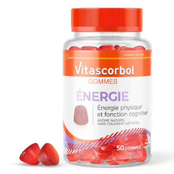 Vitascorbol energie - compléments alimentaires - x50 gommes