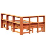 vidaXL Lit bibliothèque sans matelas cire marron 120x190cm pin massif