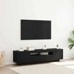 vidaXL Meuble TV Noir 160 x 35 x 40 cm Bois d'ingénierie