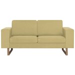 vidaXL Canapé à 2 places tissu vert