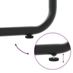 vidaXL Ensemble de salle à manger pour jardin 9 Pièces Noir Acier