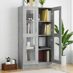 vidaXL Armoire à vitrine Sonoma gris 82 5x30 5x150cm Bois d'ingénierie