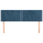 vidaXL Têtes de lit 2 Pièces Bleu foncé 72x5x78/88 cm Velours