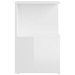 vidaXL Tables de chevet 2Pièces Blanc brillant 35x35x55cm bois ingénierie