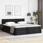 vidaXL Lit de Rangement Noir 200 x 200 cm Cuir synthétique